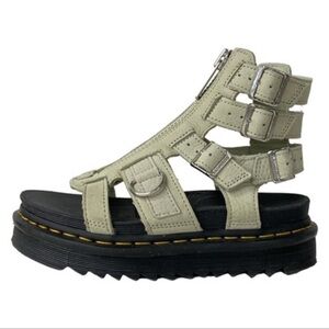 Preloved Dr.Martens OLSON 31542763 Ivory (SMOKED MINT) Leather - Women's Sandals